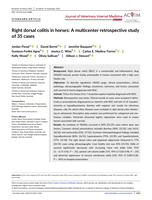 Right dorsal colitis in horses: A multicenter retrospective study of 35 cases