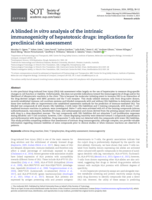 A blinded in vitro analysis of the intrinsic immunogenicity of hepatotoxic drugs: implications for preclinical risk assessment