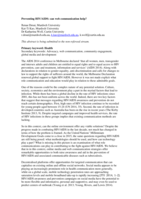 Preventing HIV/AIDS: Can Web Communication Help?