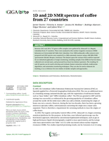 1D and 2D NMR spectra of coffee from 27 countries