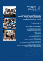 The whole of university experience: retention, attrition, learning and personal support interventions during undergraduate business studies