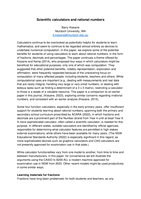 Scientific calculators and rational numbers