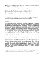 Mulching and weed management effects on performance of minimum tillage unpuddled transplanted rice (Oryza sativa L.)