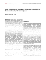 State transformation and social forces under the shadow of economic security: The case of Japan
