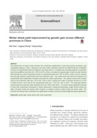 Winter wheat yield improvement by genetic gain across different provinces in China