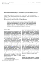 Dynamical arrest of topological defects in 2D hyperuniform disk packings