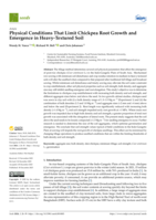 Physical Conditions That Limit Chickpea Root Growth and Emergence in Heavy-Textured Soil
