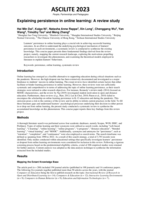 Explaining persistence in online learning: A review study