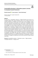 Sustainability education in information systems’ curricula: A conceptual research framework