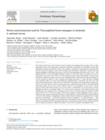 Worm control practices used by Thoroughbred horse managers in Australia: A national survey