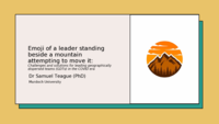 Emoji of a leader standing beside a mountain attempting to move it: Challenges and solutions for leading geographically dispersed teams (GDTs) in the COVID era