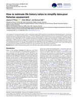 How to estimate life history ratios to simplify data-poor fisheries assessment