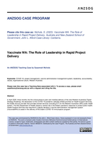 Vaccinate WA: The Role of Leadership in Rapid Project Delivery