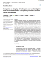 Oomycetes as damping-off pathogens and functional plant traits associated with the susceptibility of west Australian native plant species