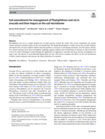 Soil amendments for management of Phytophthora root rot in avocado and their impact on the soil microbiome