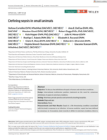 Defining sepsis in small animals