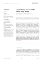 Uncontrolled pain: a call for better study design