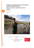Ecological monitoring program for the Harvey River restoration demonstration sites: Marron, more than a meal: Revive our Rivers program