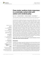 Case study: Auditory brain responses in a minimally verbal child with autism spectrum disorder and cerebral palsy