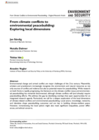 From climate conflicts to environmental peacebuilding: Exploring local dimensions