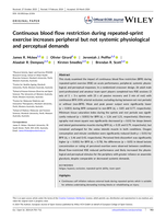 Continuous blood flow restriction during repeated-sprint exercise increases peripheral but not systemic physiological and perceptual demands