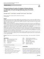 Temporal tracking of cysteine 34 oxidation of plasma albumin as a biomarker of muscle damage following a bout of eccentric exercise