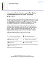 Immune checkpoint therapy responders display early clonal expansion of tumor infiltrating lymphocytes