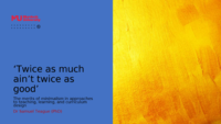 'Twice as much ain't twice as good': The merits of minimalism in approaches to teaching, learning, and curriculum design