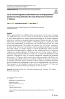 Social networking sites as affordable tools for high-potential personal learning networks: the case of teachers as learners in Vietnam