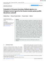Evaluation of the green lacewing, Mallada signatus as a biological control agent for the invasive tomato potato psyllid, Bactericera cockerelli