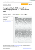 Seeing disability in children's made for television programmes: An Australian case study