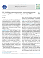 Skin testing and challenge in patients with immediate hypersensitivity reactions to gadolinium-based contrast agents identify safe future options