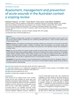 Assessment, management and prevention of acute wounds in the Australian context: a scoping review