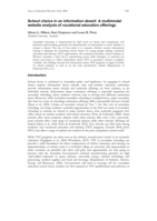 School choice in an information desert: a multimodal website analysis of vocational education offerings