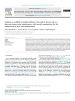 Applying a modified streamlined disease risk analysis framework to a platypus conservation translocation, with special consideration for the conservation of ecto- and endoparasites