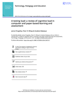 A testing load: a review of cognitive load in computer and paper-based learning and assessment