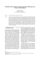 Probability-based Scoring for Normality Map in Brain MRI Images from Normal Control Population