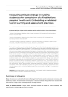 Measuring attitude change in nursing students after completion of a First Nations peoples’ health unit: Embedding a validated tool in learning and assessment practices