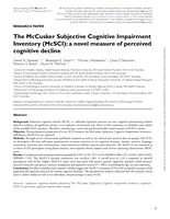 McCusker Subjective Cognitive Impairment Inventory
