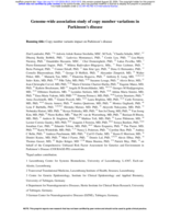 Genome-wide association study of copy number variations in Parkinson's disease