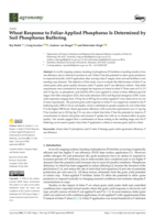 Wheat Response to Foliar-Applied Phosphorus Is Determined by Soil Phosphorus Buffering
