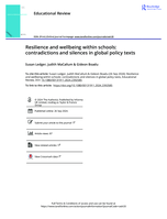 Resilience and wellbeing within schools: contradictions and silences in global policy texts