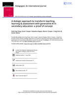 A dialogic approach to transform teaching, learning & assessment with generative AI in secondary education: a proof of concept
