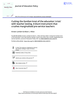 Cutting the Gordian knot of the education ‘crisis’ with teacher testing. A blunt instrument that crushes marginalised preservice teachers