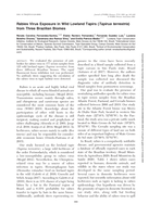 Rabies Virus Exposure in Wild Lowland Tapirs (Tapirus terrestris) from Three Brazilian Biomes