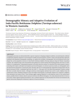 Demographic History and Adaptive Evolution of Indo‐Pacific Bottlenose Dolphins (Tursiops aduncus) in Western Australia