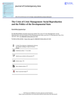 The Crisis of Crisis Management: Social Reproduction and the Politics of the Developmental State