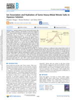 Ion Association and Hydration of Some Heavy-Metal Nitrate Salts in Aqueous Solution