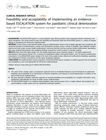 Feasibility and acceptability of implementing an evidence-based ESCALATION system for paediatric clinical deterioration
