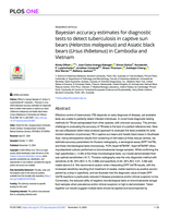Bayesian accuracy estimates for diagnostic tests to detect tuberculosis in captive sun bears (Helarctos malayanus) and Asiatic black bears (Ursus thibetanus) in Cambodia and Vietnam